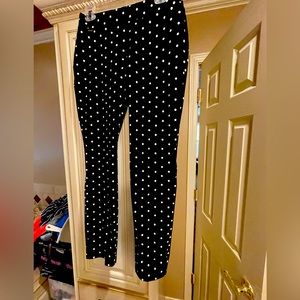 Black/ White polka dot pants. From The Limited. Size 6